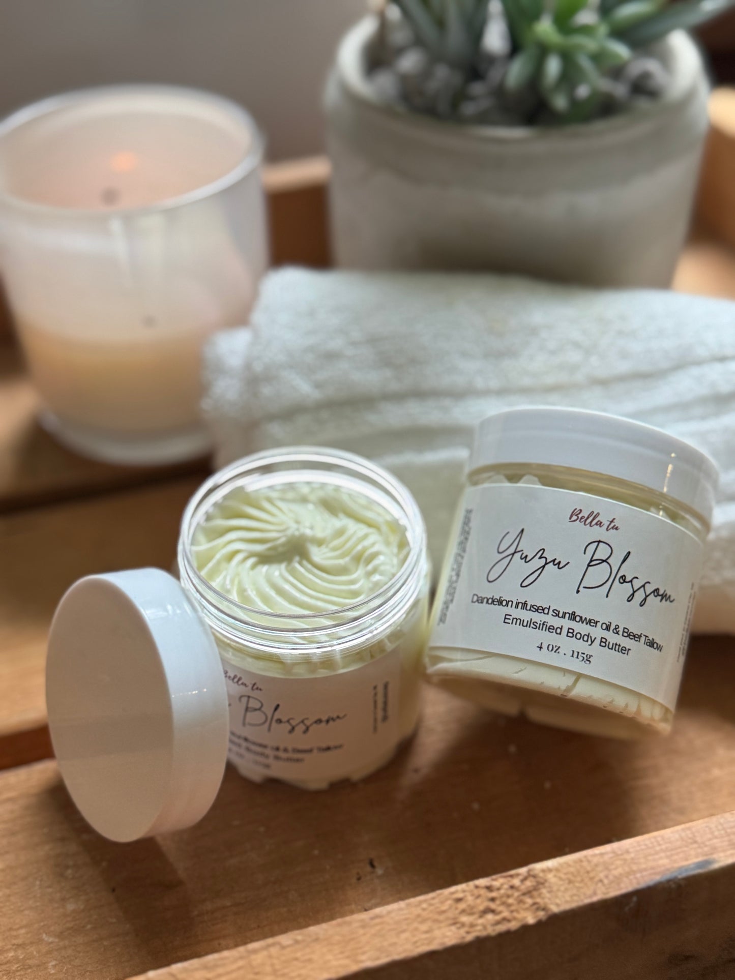 Whipped body butter with aloe & beef tallow