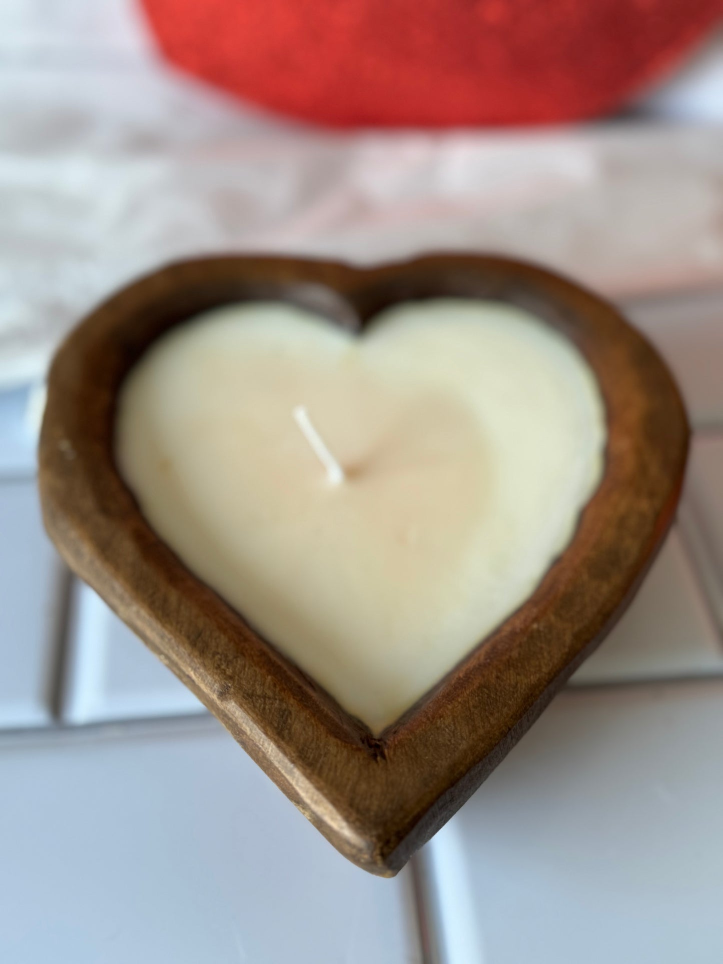 Heart Dough Bowl Candle