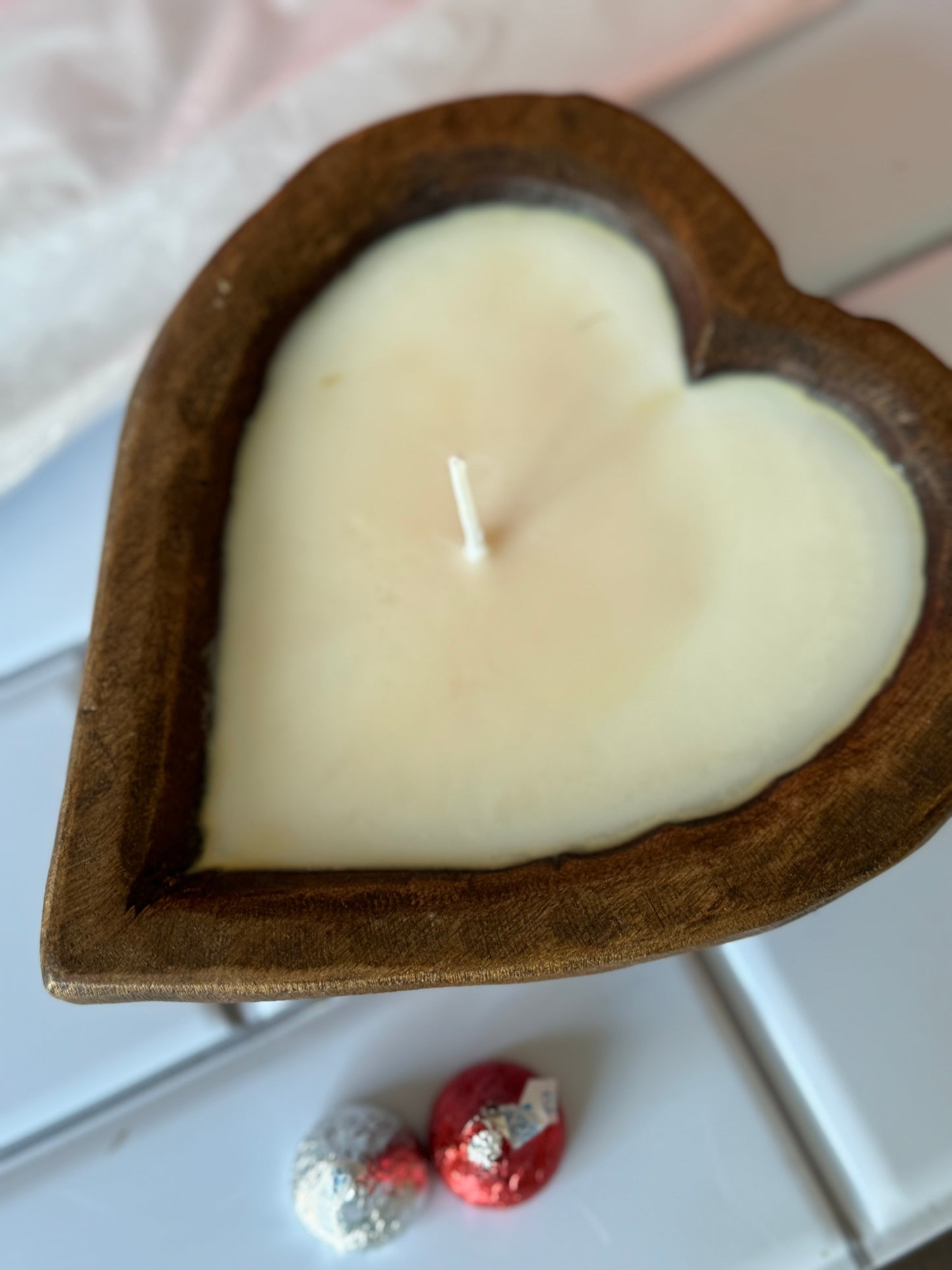 Heart Dough Bowl Candle