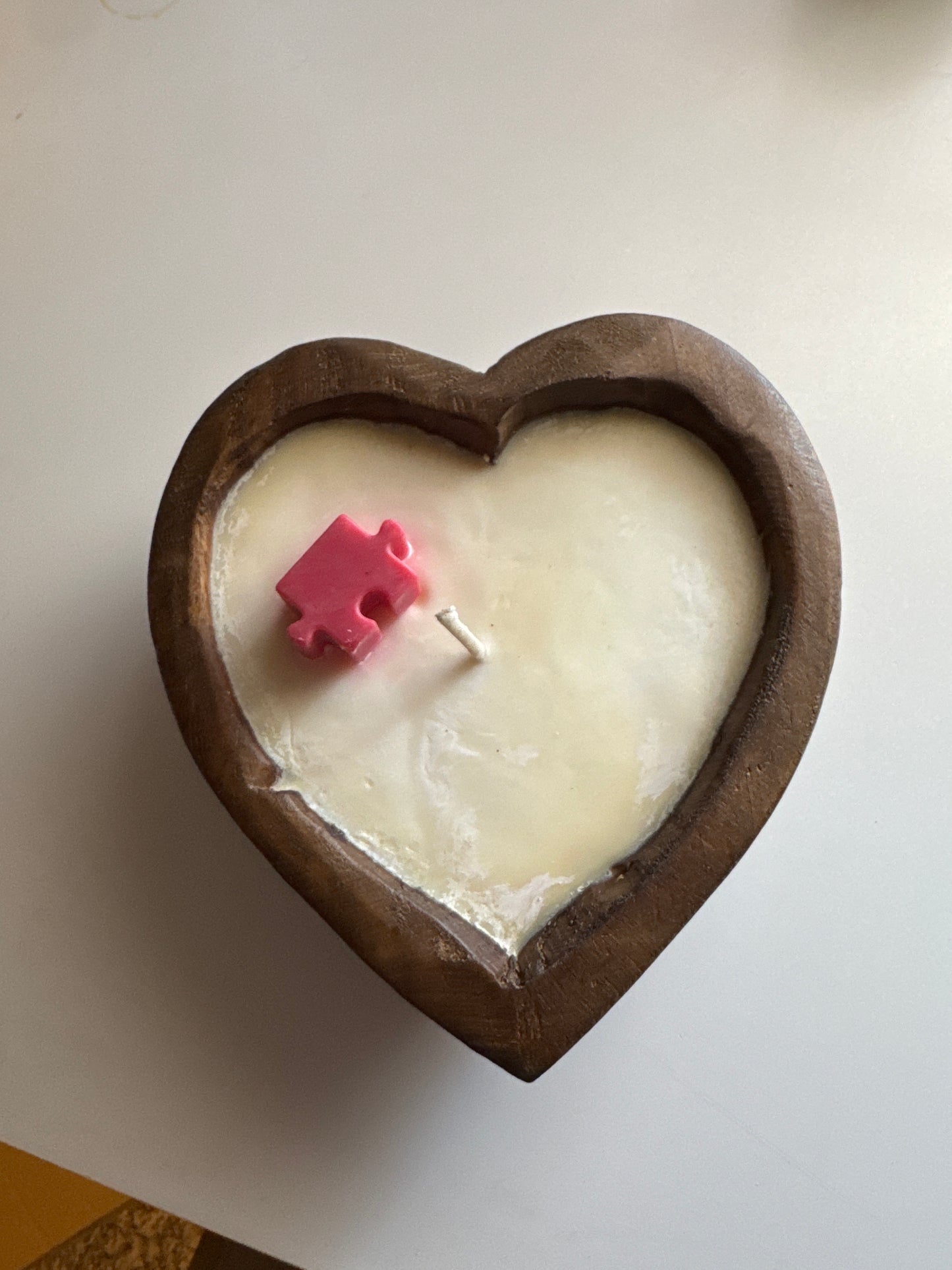 Heart Dough Bowl Candle