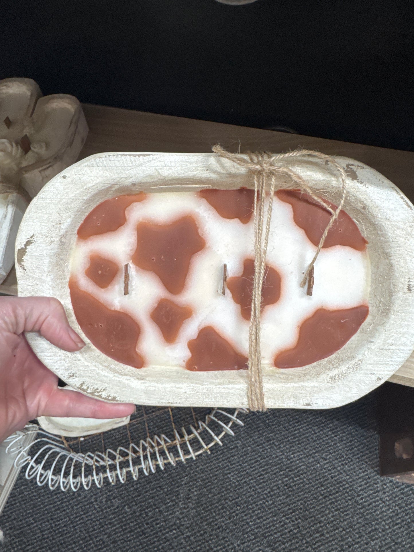 3 Wick Dough Bowl Candle