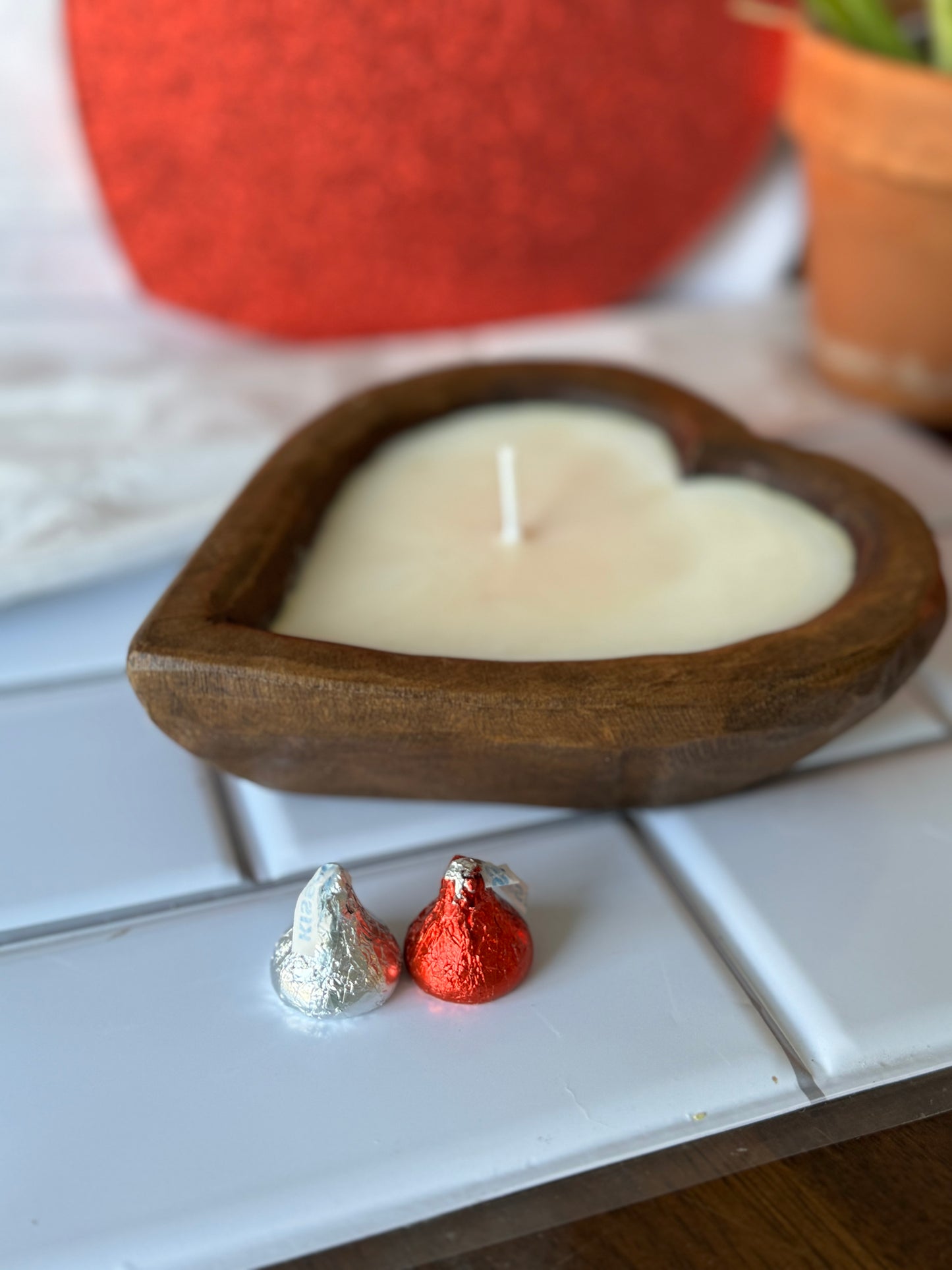 Heart Dough Bowl Candle