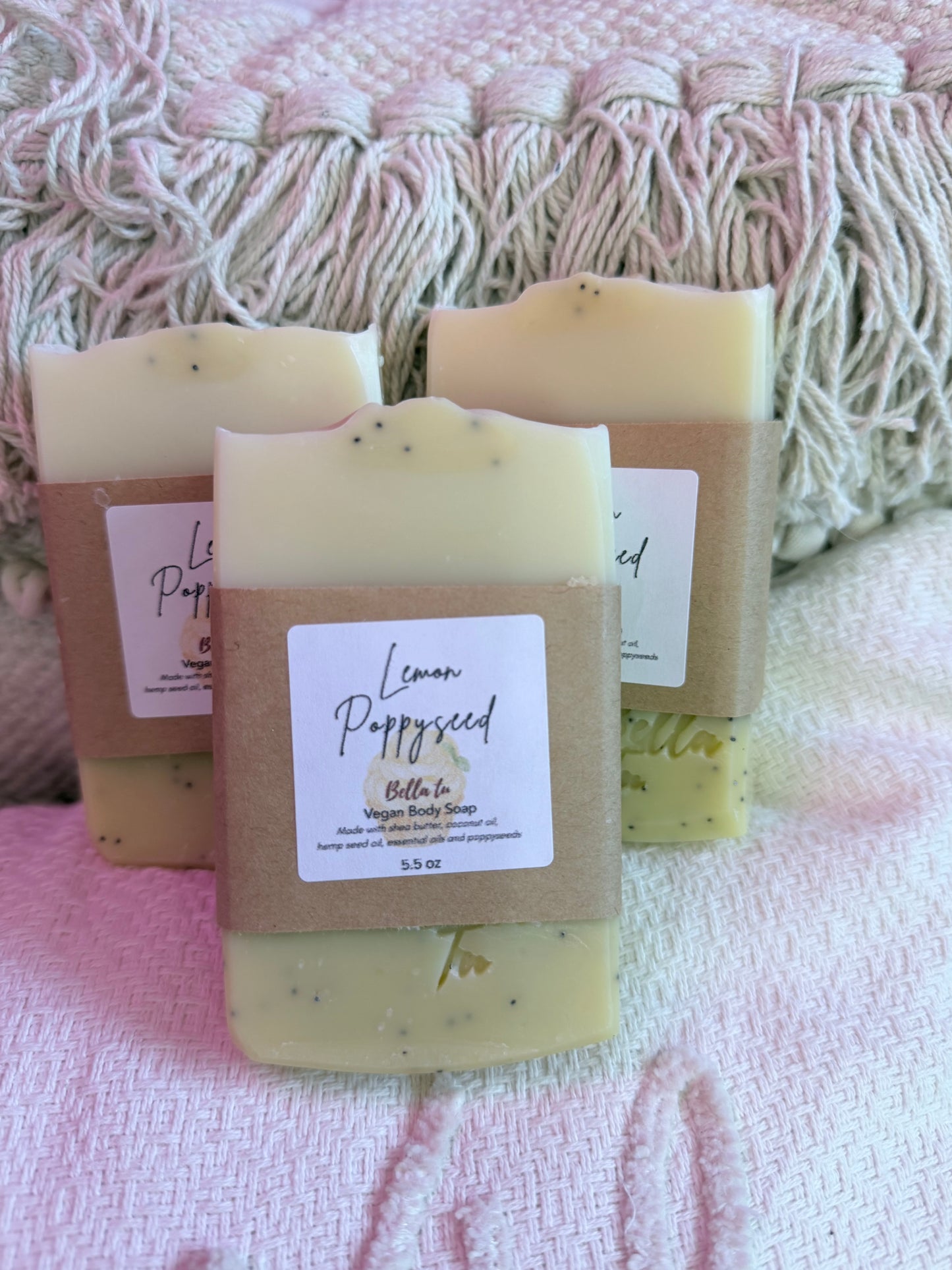 Lemon Poppy Seed Cold Process Soap