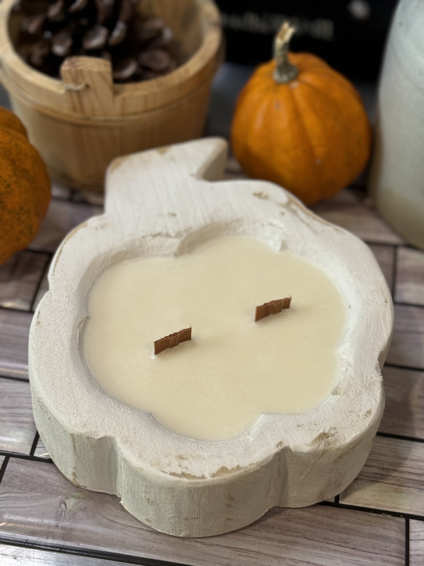 Pumpkin Dough Bowl Candle