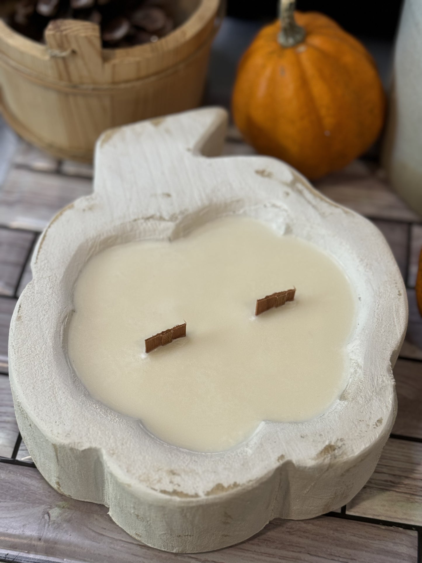 Pumpkin Dough Bowl Candle