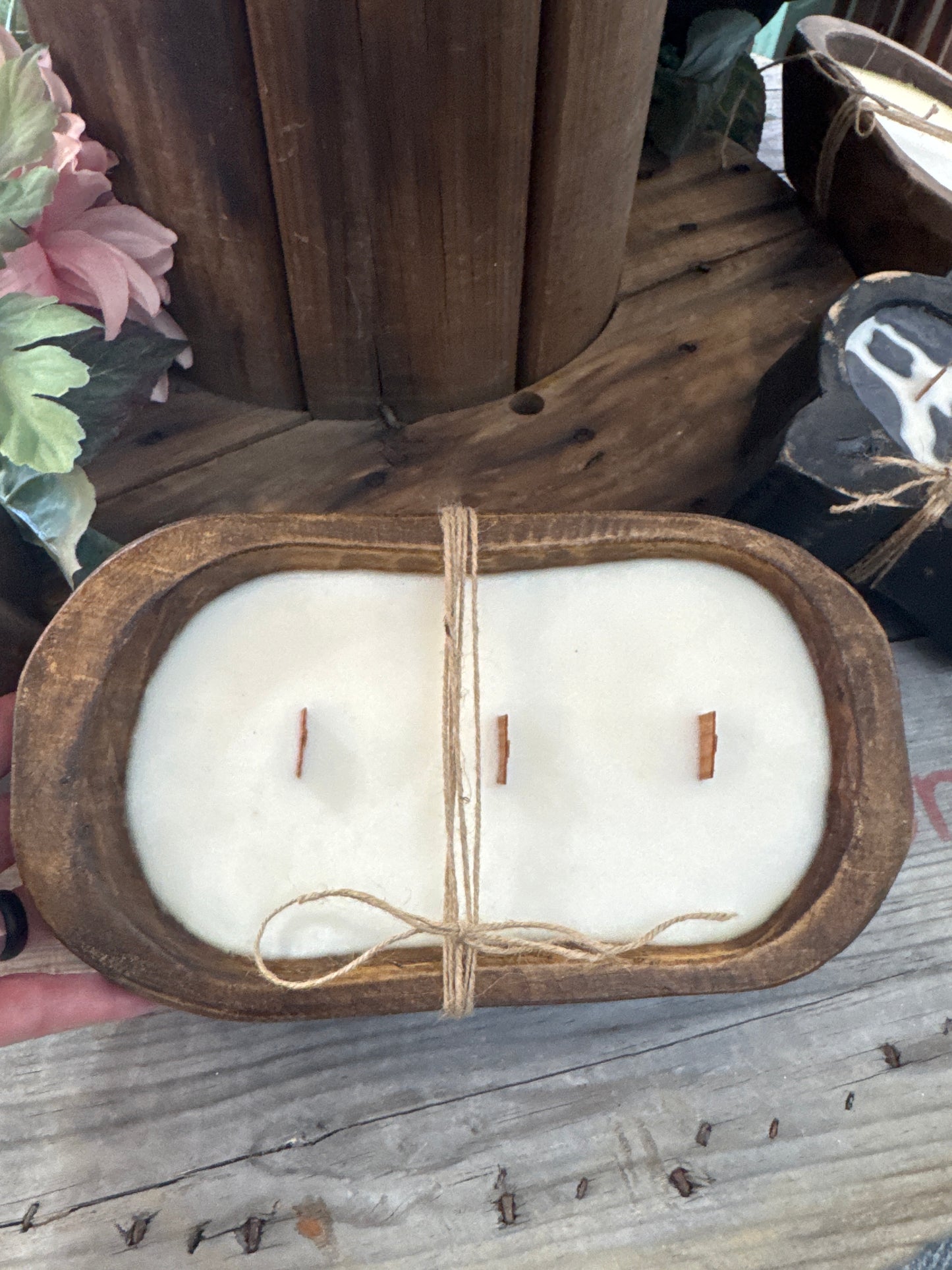3 Wick Dough Bowl Candle