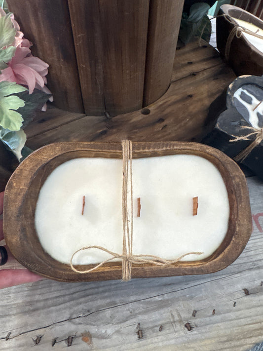 3 Wick Dough Bowl Candle