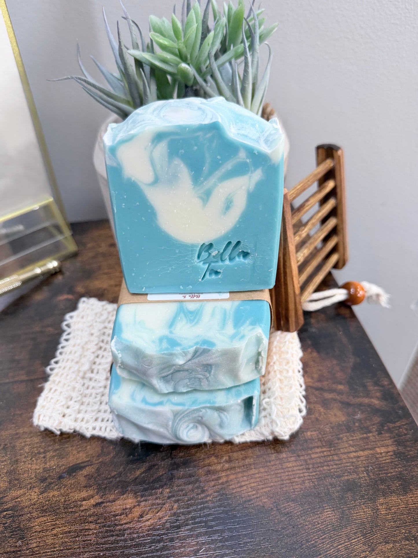 Cool Blue menthol beef tallow soap