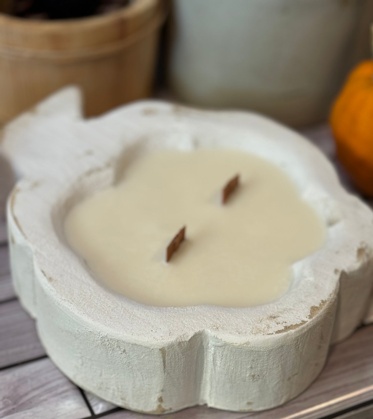 Pumpkin Dough Bowl Candle