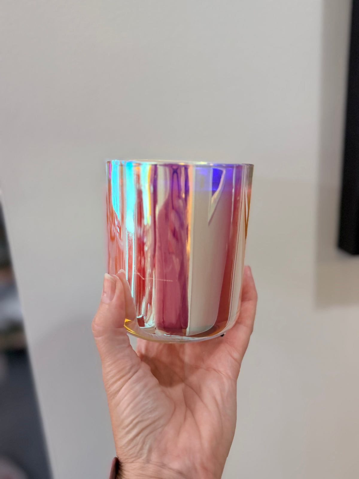 Iridescent Luxury Candle, double Wick Beautiful clean candle