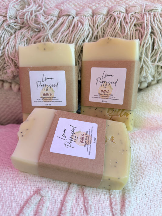 Lemon Poppy Seed Cold Process Soap