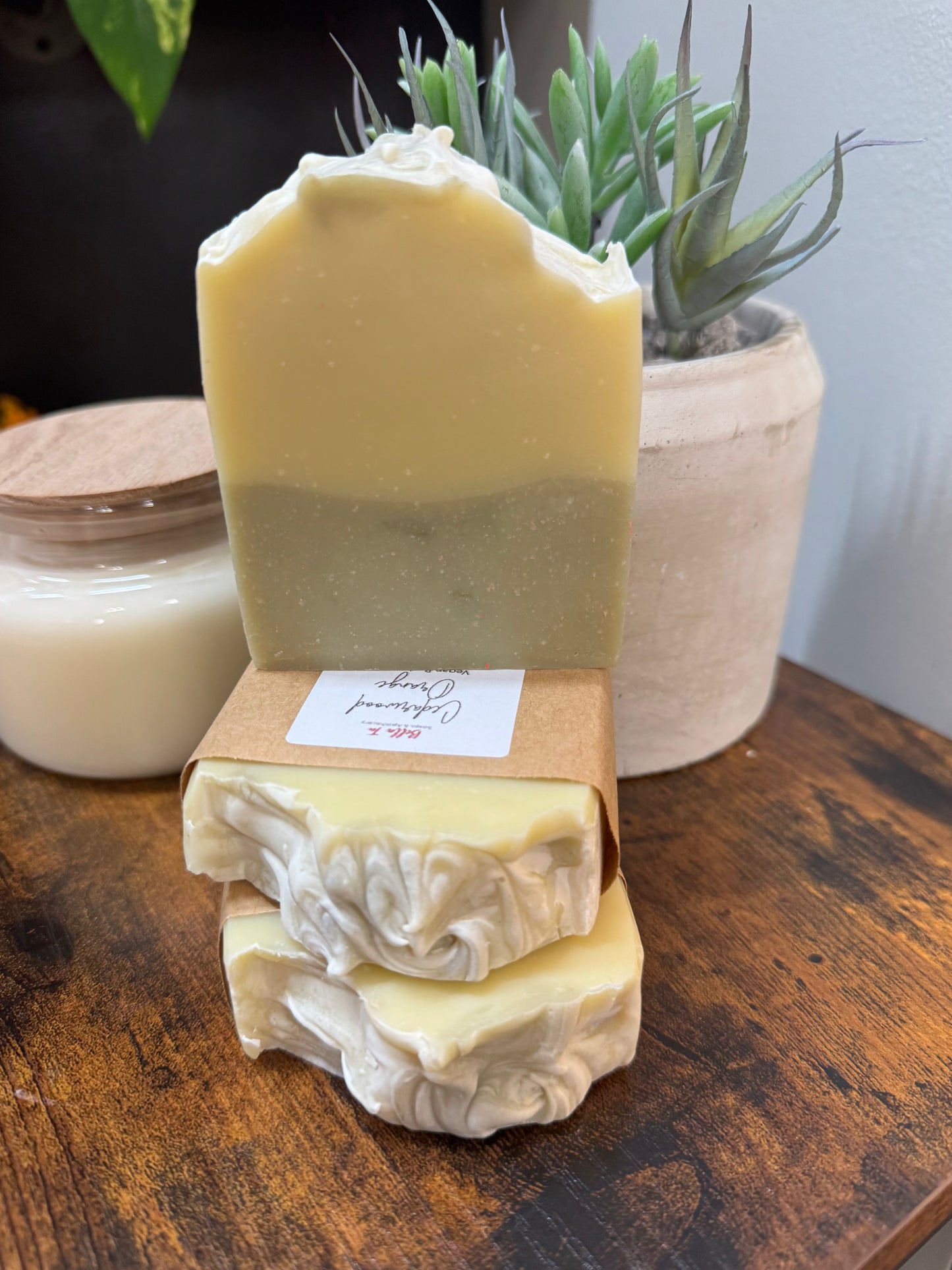 Cedarwood Orange cold process vegan body soap