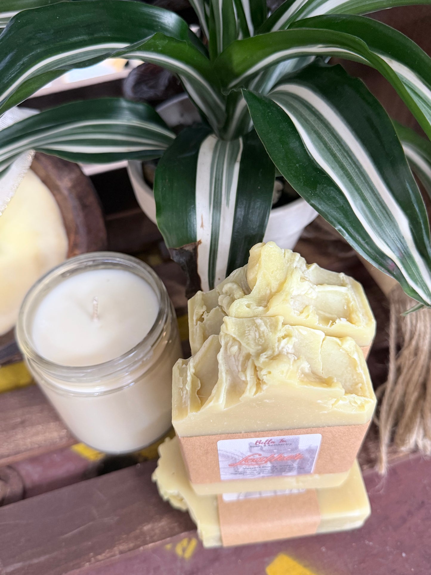 Leather Cold process Soap Artisian vegan soap